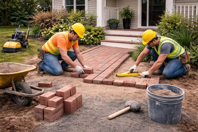 Brick Stairs Installation in Norwalk, CT
