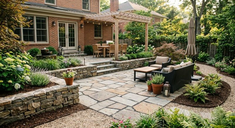 Limestone Patio Installation in Norwalk, CT